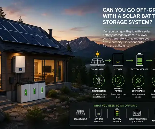 Can You Go Off-Grid With a Solar Battery Storage System?