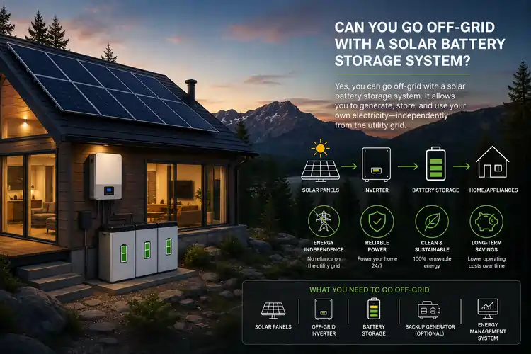 Can You Go Off-Grid With a Solar Battery Storage System?